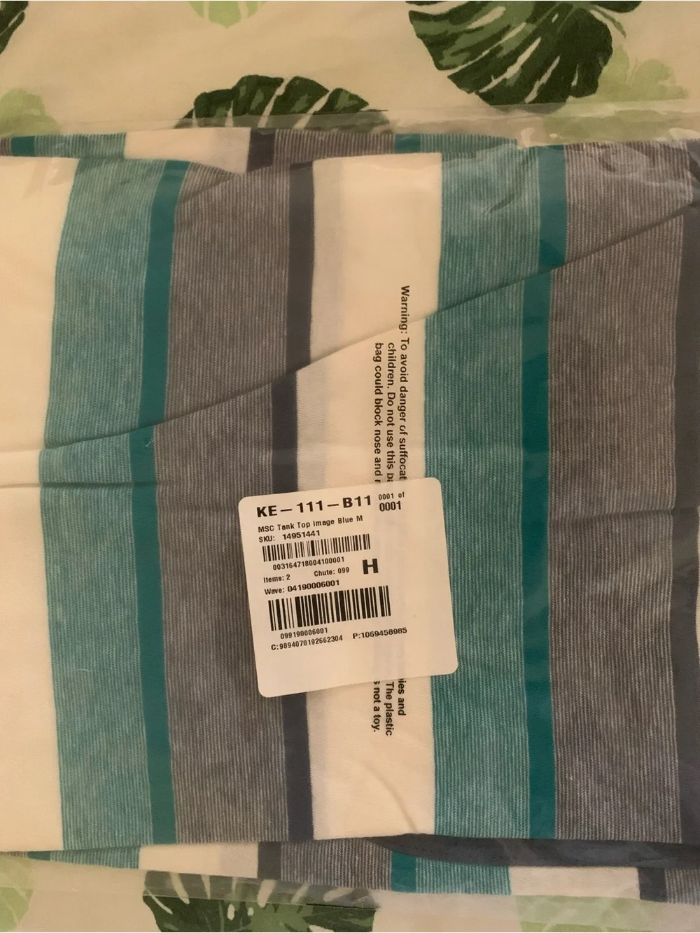 Mossimo Supply Co. Blue, Teal & Gray Striped Curtain Panel